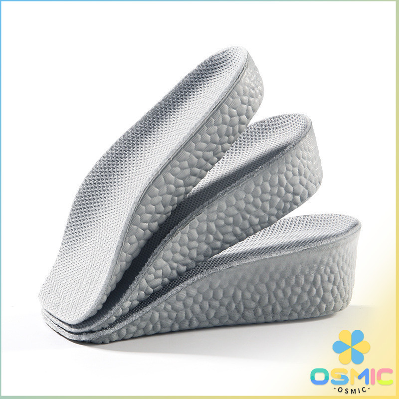MIC แผ่นเพิ่มความสูง แผ่นเสริมส้นเท้า (1คู่) 1.5-3.5 cm. Heightening insole