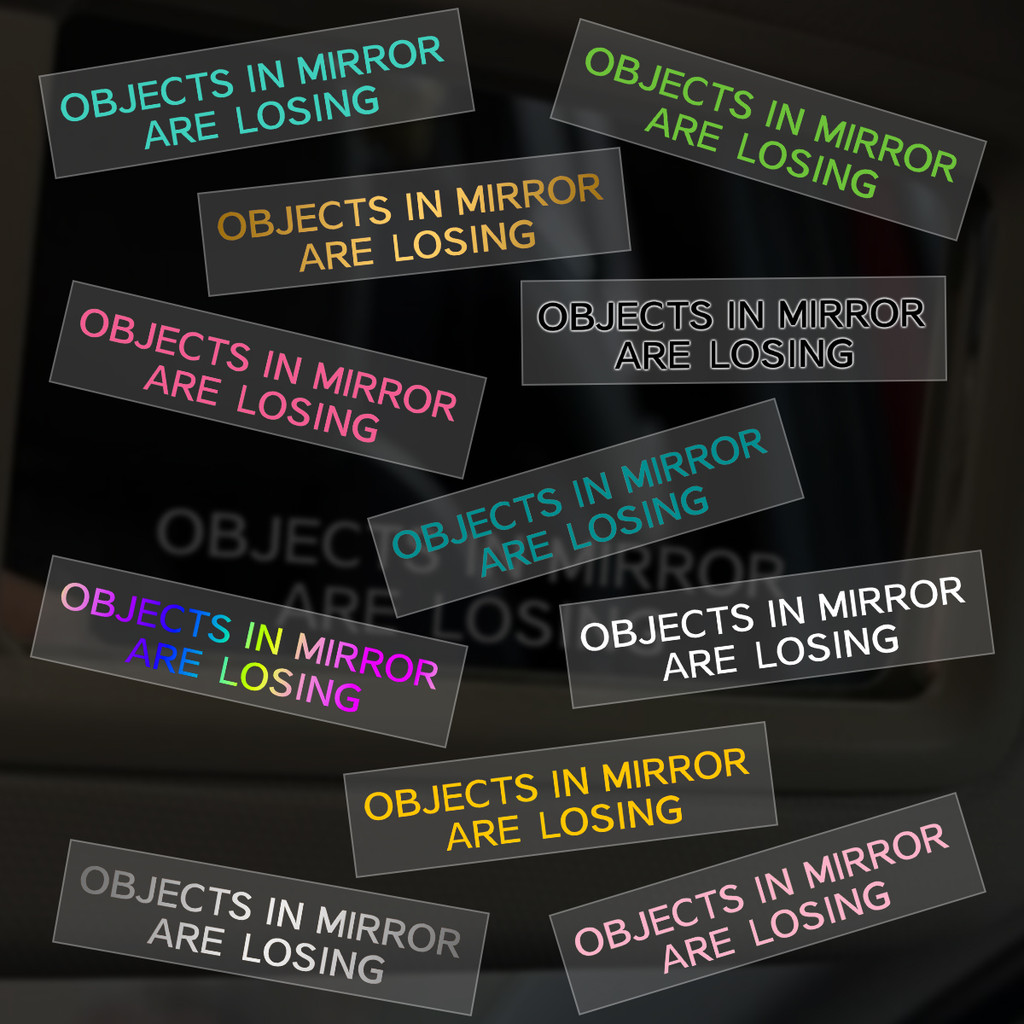 11 สี/Objects In mirror Are Losing สติ๊กเกอร์กระจกมองหลัง สติ๊กเกอร์สะท้อนแสงกันน้ํา อุปกรณ์ตกแต่งรถยนต์ สติ๊กเกอร์ไวนิล สําหรับ YAMAHA Nmax Xmax nvx mt15 aerox 155 v2
