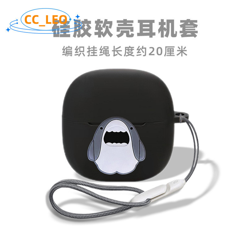 For Redmi Buds 6 Lite Case Redmi Buds 6 Lite Pure Color Silicone Soft Case Finger Ring Lanyard Carto