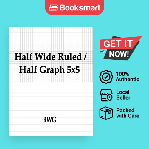Half Wide Ruled Half Graph 5x5 - ปกอ่อน - อังกฤษ - 9781684119950