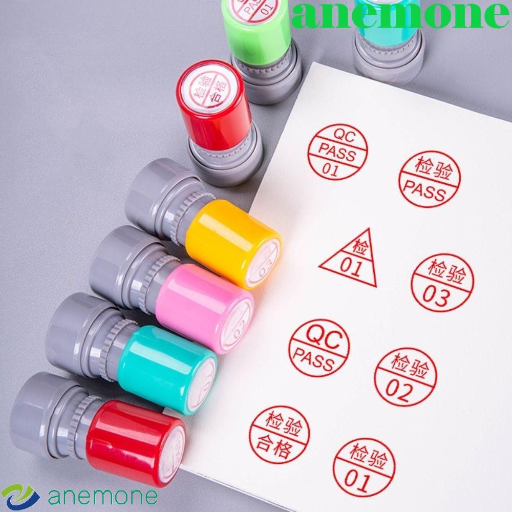 Anemone QA QC Inspect Stamp, IQC Self-Inking Quality PASS Stamp, Portable IPQC FQC Time- saving Qual