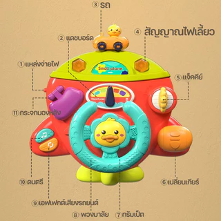 BHQ พวงมาลัยของเล่น พวงมาลัยรถ จำลองการขับรถ ของเล่นเสริมการศึกษาเด็ก