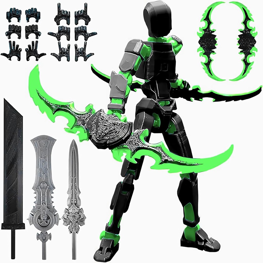 T13 (ประกอบสมบูรณ์) 3D พิมพ์ Action Figure,Dummy 13 หุ่นยนต์ Action Figure, T13 Collectible Action F