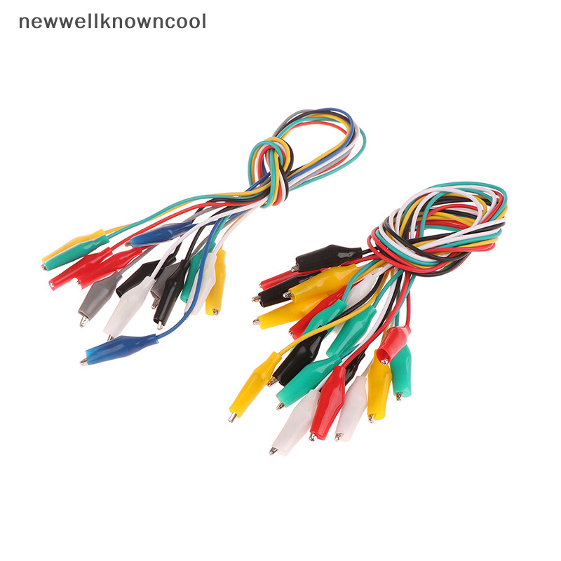 ใหม่wellknowncool 1 ชุด Double-Ended คลิปจระเข้ไฟฟ้าสายทดสอบสายไฟทดสอบตะกั่วเครื่องมือ AAD