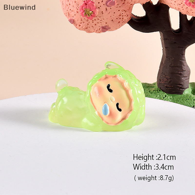 Bluewind Luminous Christmas Mini เรซิ่น Little Lamb ตัวเลขสวน Aquarium ตุ๊กตาอุปกรณ์เสริมใหม่