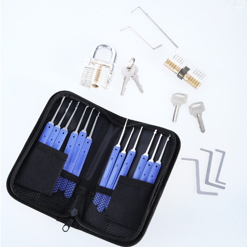 Hsv Locksmith Practice Lock Pick Set ประแจความตึงเครียด เครื่องมือมือพร้อมเครื่องมือกุญแจหัก - รูปที่ 2