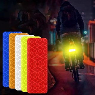 สติ๊กเกอร์สะท้อนแสงรถยนต์ 10 ชิ้น - เทปเตือนสะท้อนแสงไฟฟ้า S…