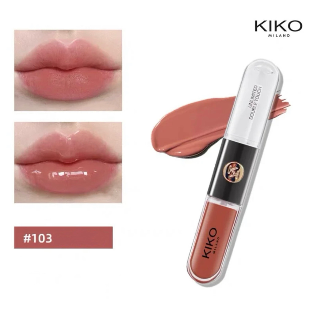 Kiko Milano Lip Gloss Unlimited Double Touch 6ml ลิปสติกลิปกลอสให้ความชุ่มชื้นและติดทนนานคู่ขนาด - รูปที่ 5
