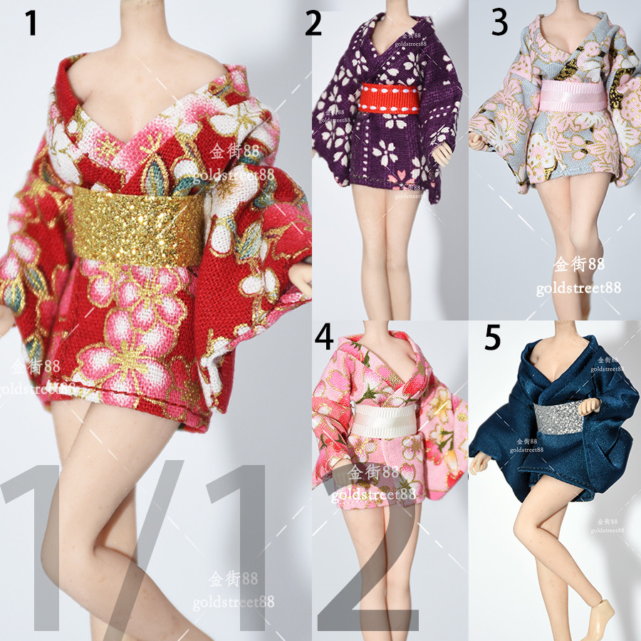 อุปกรณ์ตกแต่งทหาร 1/12 tbleague phicen ชุดกิโมโนสั้นทหารหญิง