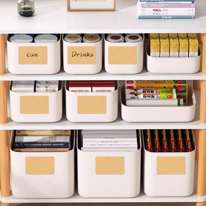 800ชิ้น/ม้วนทนทานกระดาษคราฟท์ฉลากสติกเกอร์สําหรับกล่องของขวัญบรรจุ-ว่างเปล่าที่เขียนด้วยลายมือชื่อฉลาก-การจัดเก็บอาหารสามารถหมวดหมู่แท็ก - รูปที่ 3