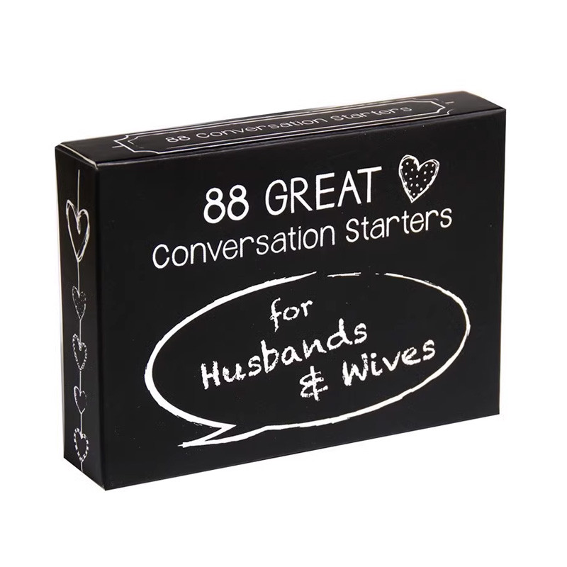 88 Great Conversation Starters การ์ดเกม 88 บทสนทนาที่ดีสําหรับสามีและภรรยาเกมพูดคุยคู่รัก