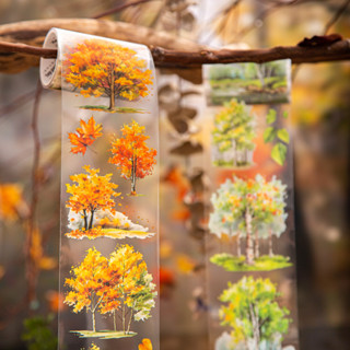 เทปวาชิ ชุดฤดูใบไม้ร่วงป่าธรรมชาติ วาชิ เทปสําหรับวารสารวางแ…