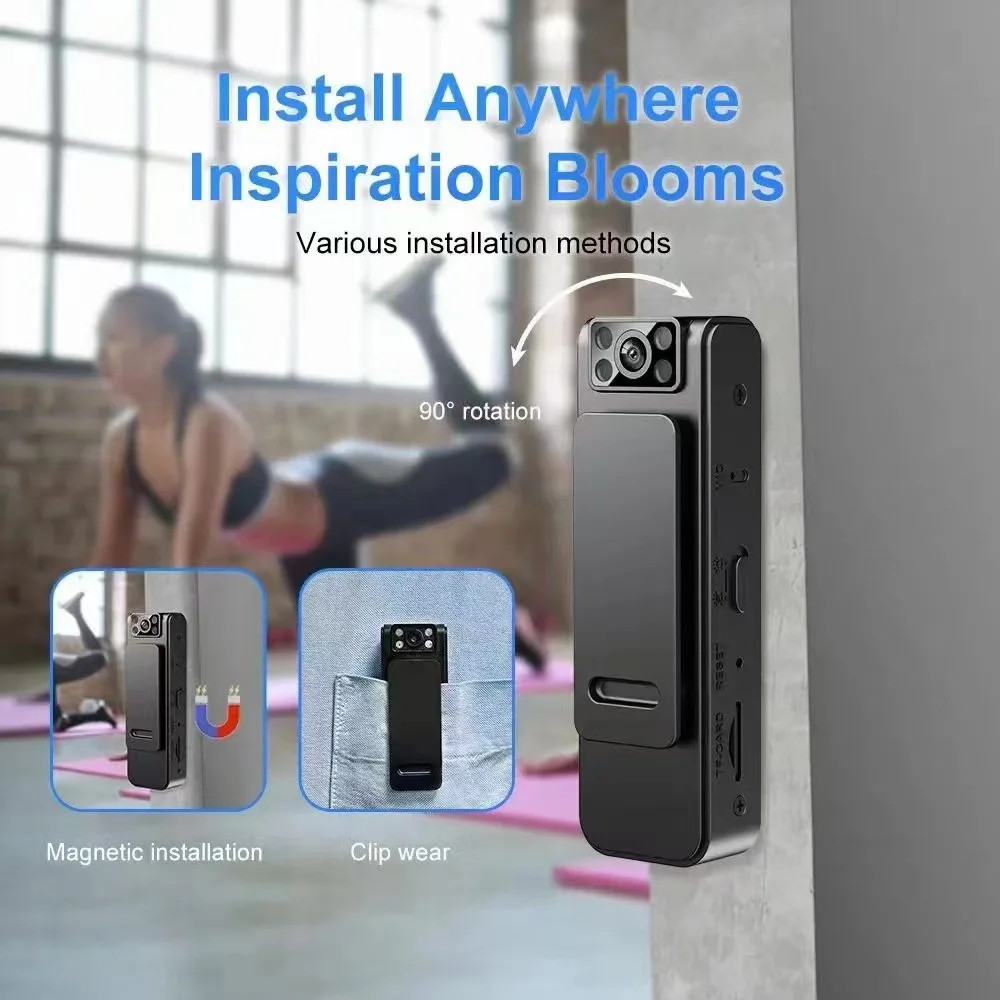 L8 Mini Wifi กล้องวิดีโอขนาดเล็กแบบพกพา Micro Body Pocket Loop Recording Magnetic Night Vision