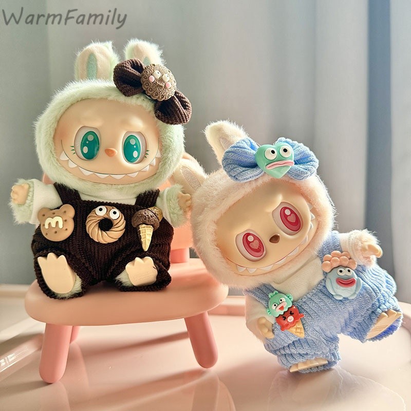 ชุดลาบูบู้ v2 COD Labubu V2 V1 ชุดเสื้อผ้าตุ๊กตา ชุดลาบูบู้ มาการอง 15 ซม. DIY ผ้าฝ้าย