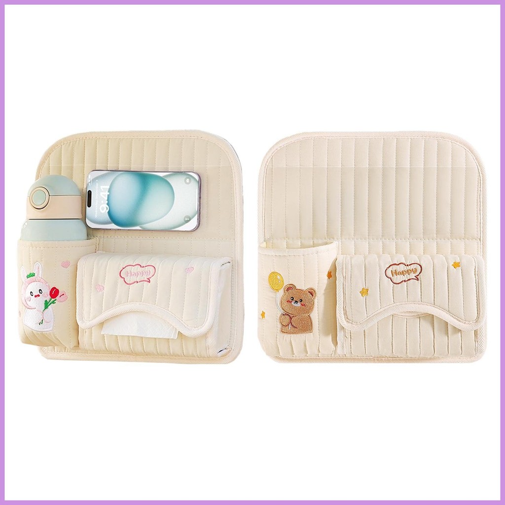 รถที่นั่งกลับถุงเก็บน่ารักการ์ตูนหมีกลับที่นั่งจัดเก็บรถกลับที่นั่งออแกไนเซอร์สําหรับเด็ก asdiuh - รูปที่ 6