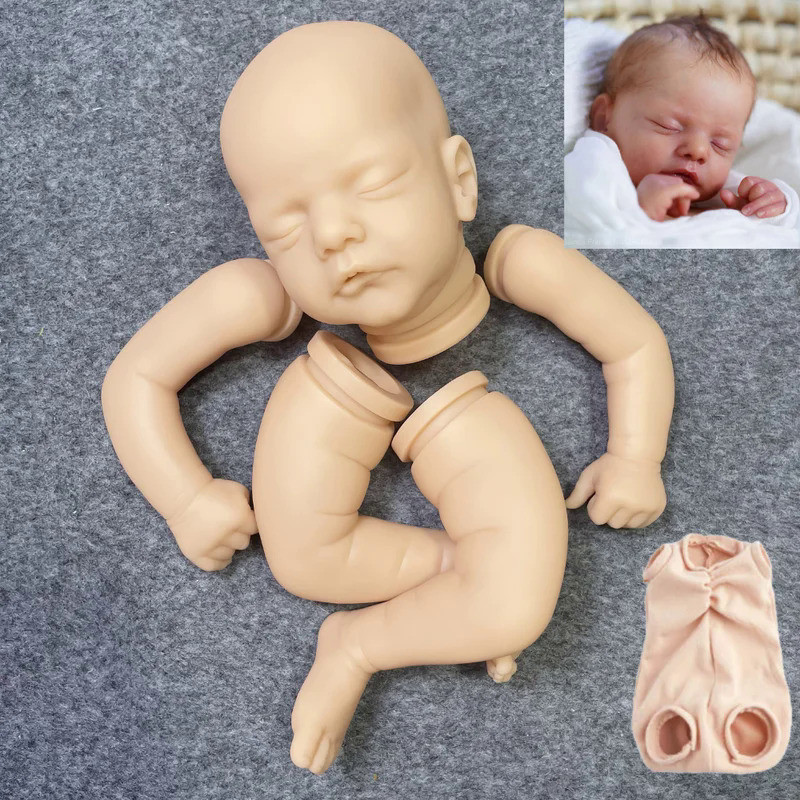 18 Inches Vinyl Reborn Doll Kit Unpainted Hand Made Baby Sam Reborn Supply DIY Doll Kit Toy Doll Par