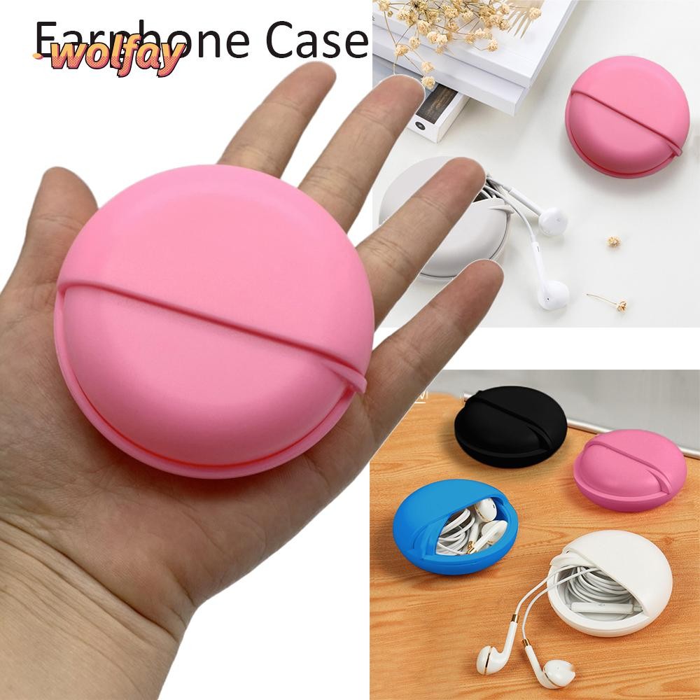 Wolfay หูฟังหมุนจัดเก็บกระเป๋ามัลติฟังก์ชั่น ABS Data Line Box