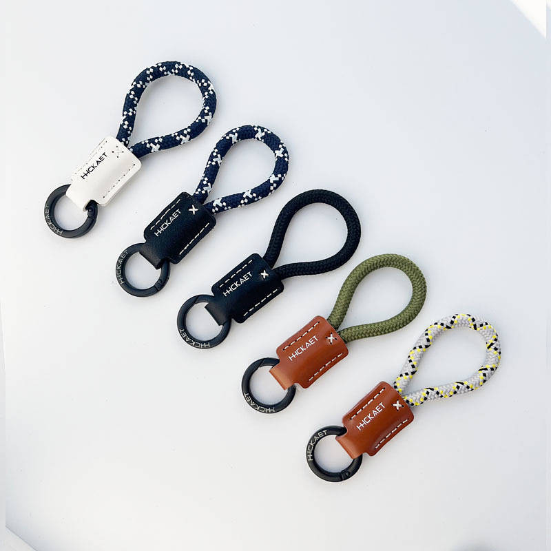Cattle-Leather Key Ring Light Luxury and Simplicity Men’s and Women’s Mobile Phone Lanyard Anti-Lost Multi-Function Key Ring pendant XCpx