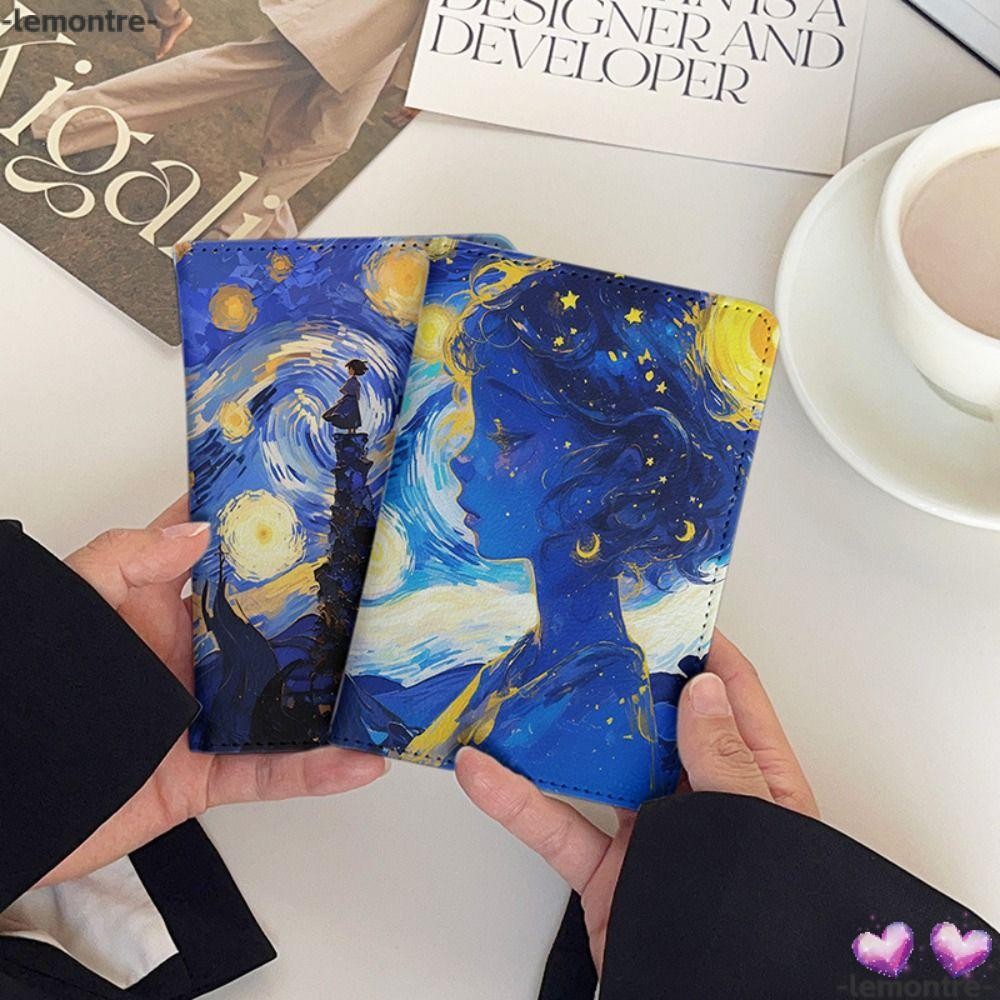 Lemontre Travel Passport Cover, Ticket Storage PU พิมพ์ป้องกัน, คุณภาพสูง Multi-function ID Card Holder ผู้ถือหนังสือเดินทาง