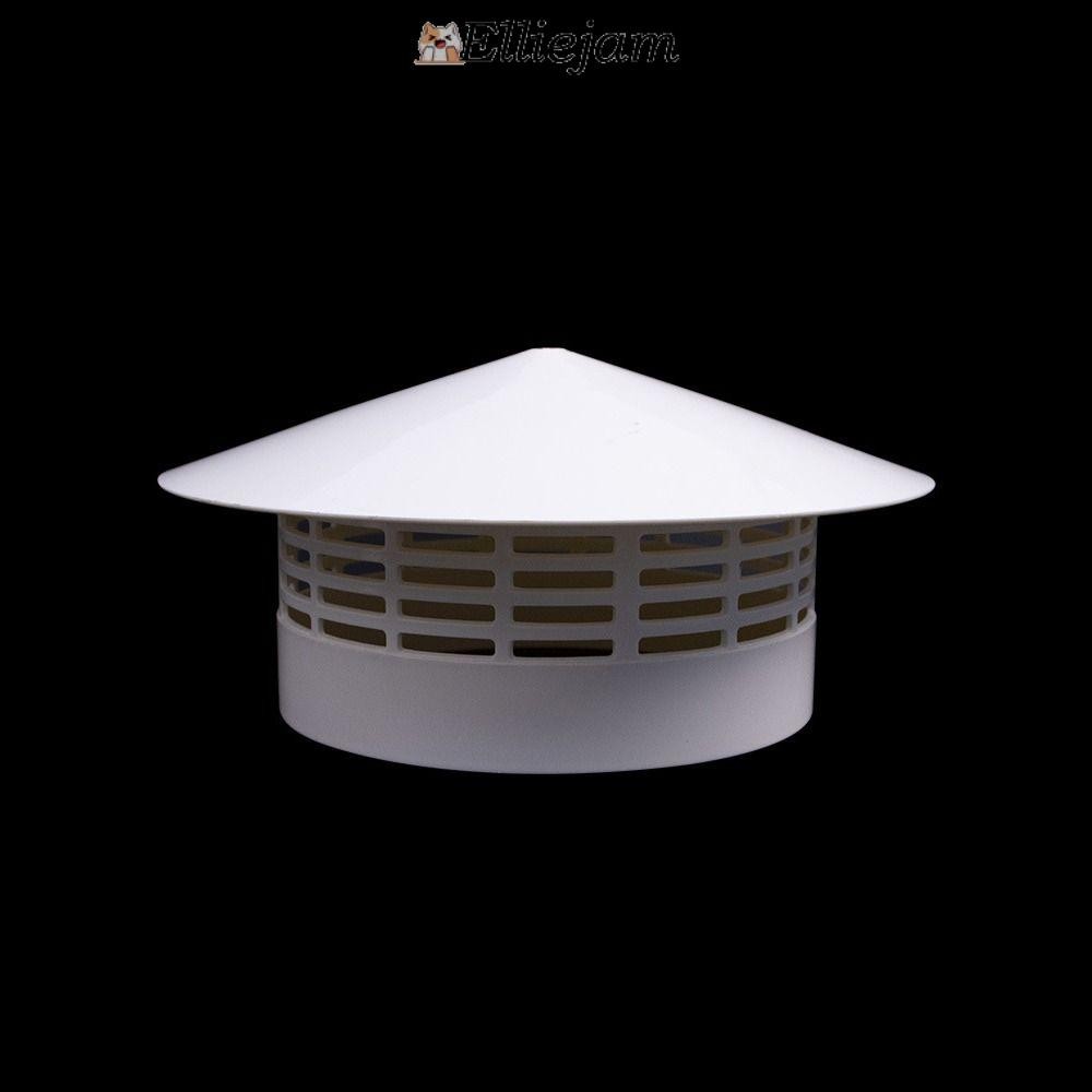 Elliejam หมวกกันฝนระบายอากาศ, 75-200 มม.ดูดควันควันเตาท่อฝาครอบป้องกัน, PVC ภายนอกผนัง Air Outlet ระบบระบายอากาศ