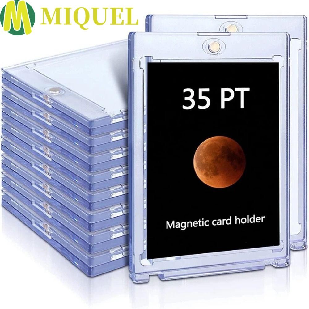 Miquel Magnetic Card Holder,อะคริลิคใสกีฬา Star Cards Case,ชุดรองรับการ์ดพลาสติกแข็ง 35PT การ์ดป้องกัน UV Yugioh