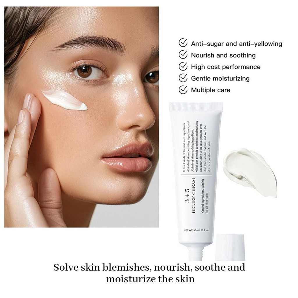 345 Relief Cream 50ml Relief Cream Soothing Care Face Cream Moisturizer Nourish Soothing Skin Repair