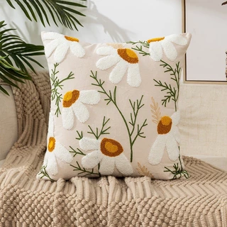BHQ ปลอกหมอน ลวดลายดอกไม้ 45 * 45 ซม ปลอกหมอนพิมพ์ ปลอกหมอนสำหรับโซฟา Pillowcase for Sofa