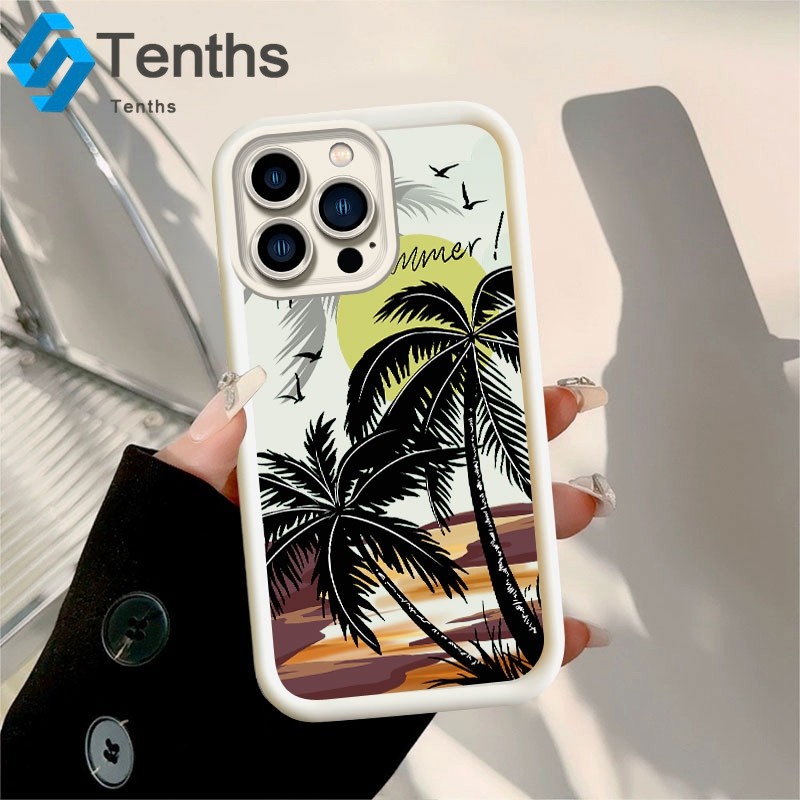 OPPO A38 A18 A58 A57 A77s A17k A16s A15s A5s A3s A5 A9 A53 A54 A52 A92 A76 A96ต้นมะพร้าวชายหาด Tpu เชลล์ - รูปที่ 6