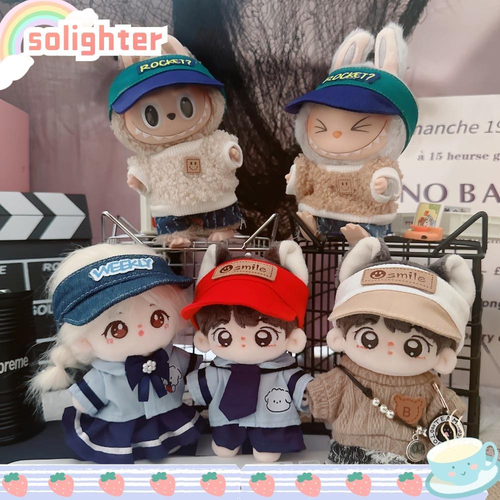Solighter Doll Accessories, Labubu Time To Chill Filled Cotton Doll Labubu Doll Clothes, Handmade|Cos Gift Handmade Doll Clothes 17cm Labubu Doll