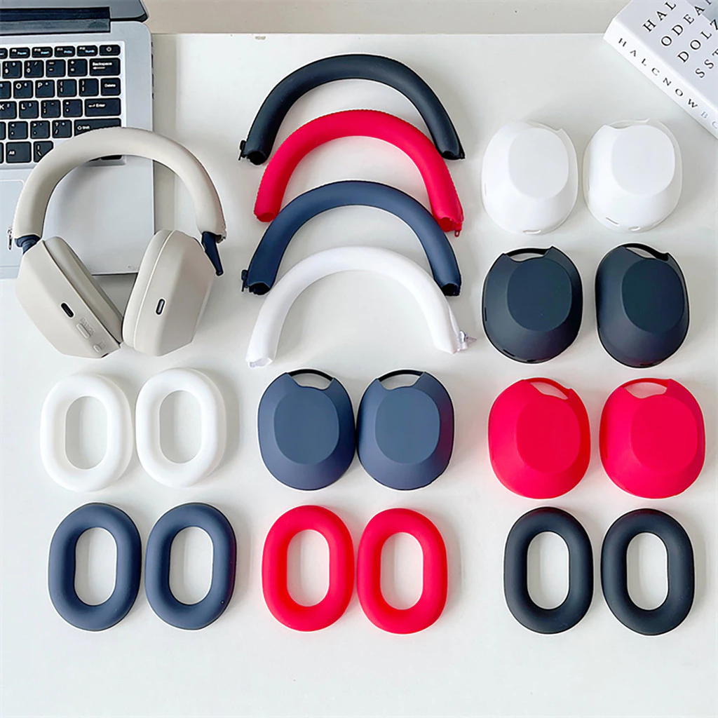 ใช้ได้กับ: Sony WH-1000XM5 XM6 เคส Case สําหรับ เคสหูฟังชุดซิลิโคนอ่อนนุ่ม 5 ชิ้น