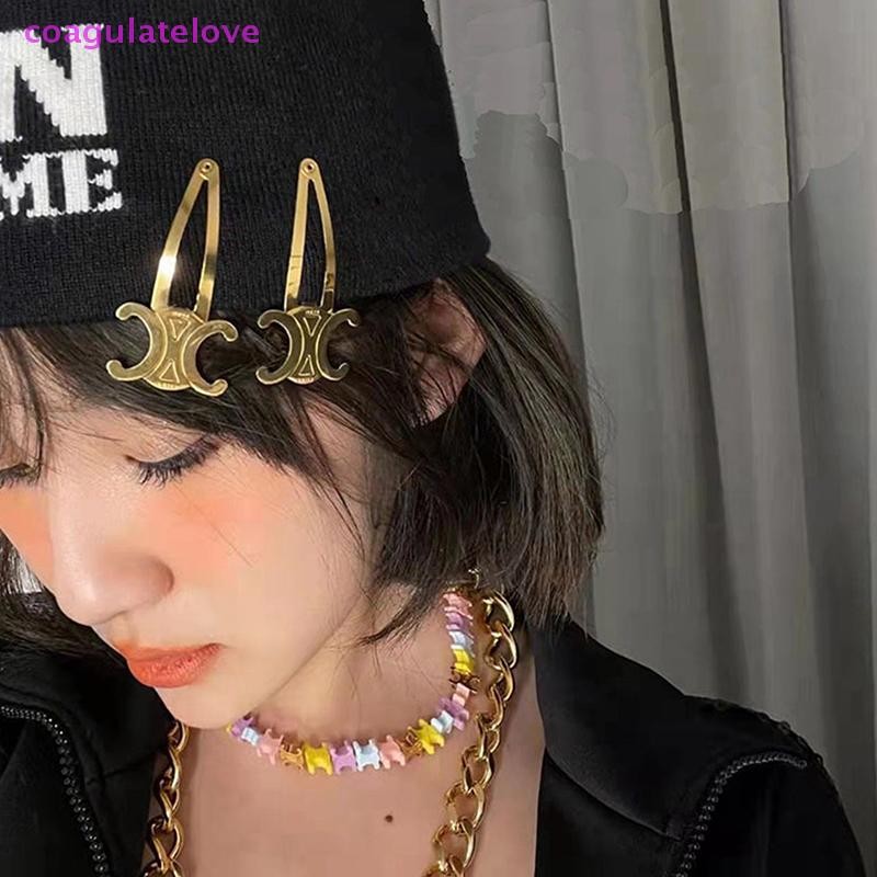 Coagulatelove Triumphal Arch ด้านข้างคลิปแฟชั่นวินเทจอุปกรณ์เสริมผม Ins Cool สไตล์ Headwear ผู้หญิงเรขาคณิตออกแบบเฉพาะ Bangs คลิป [HOT]