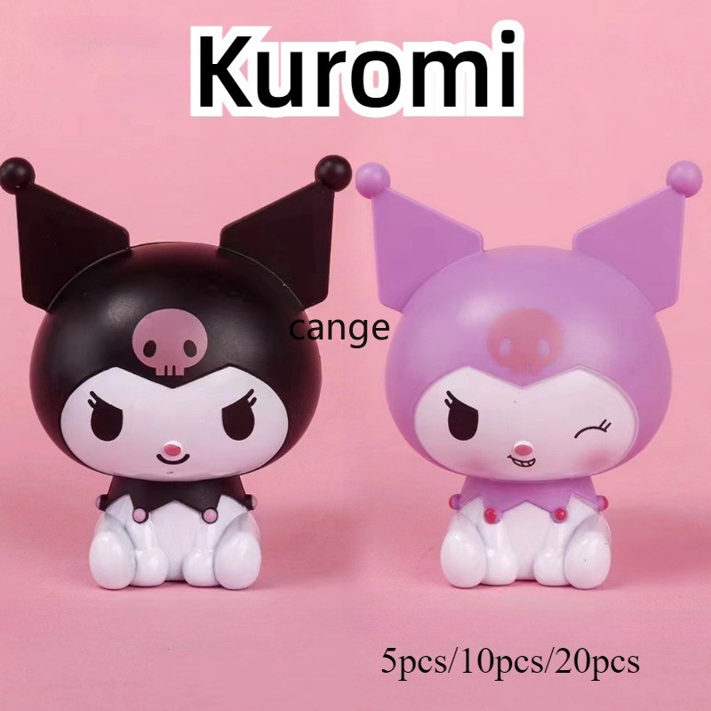การ์ตูนน่ารัก คุโรมิ สีดําสีม่วงเด็กเค้กวันเกิดตกแต่งจี้สําหรับสาวโต๊ะขนมเดสก์ท็อปตกแต่ง