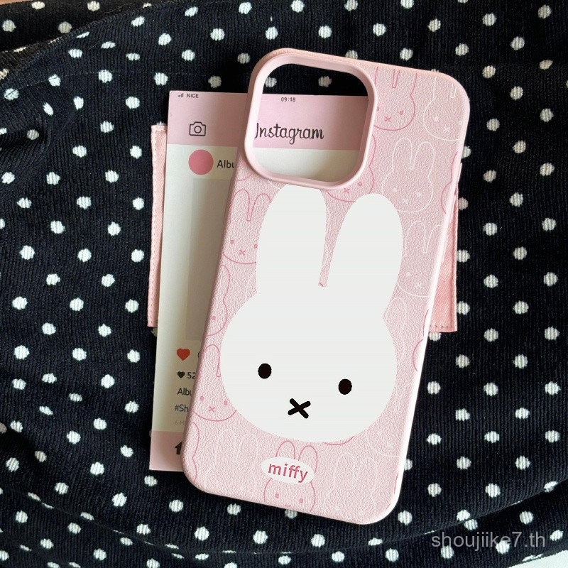 Big Face Miffy Tutu เหมาะสำหรับ Apple 16เคสมือถือ iphone15/14ลายลิ้นจี่13ฝ้า12เคสกันกระแทก1