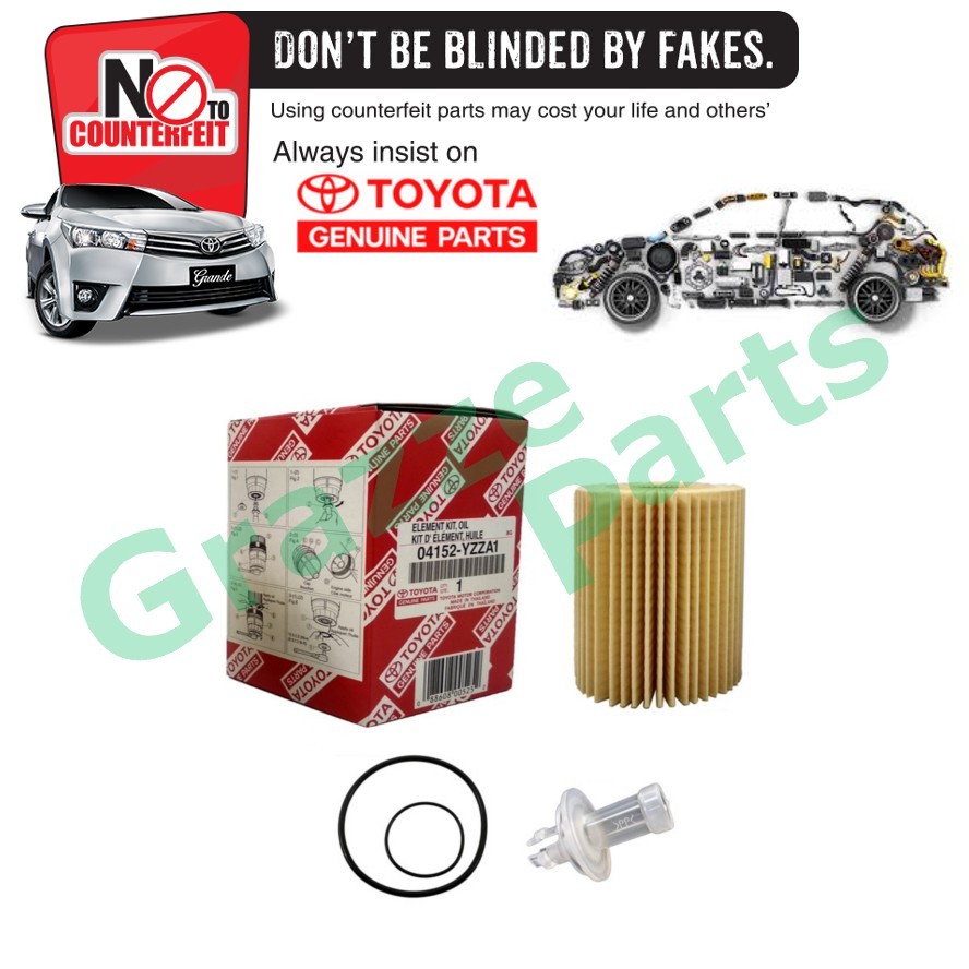 กรองน้ํามันเครื่อง Toyota สําหรับ 04152-YZZA1 / 04152-YZZD1 Toyota Alphard Camry Estima Vellfire