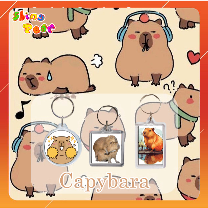 [Meme Capybara] - พวงกุญแจ Meme Capybara/พวงกุญแจใช้เป็นของขวัญหรือตกแต่ง | ร้านรับพิมพ์ขอ