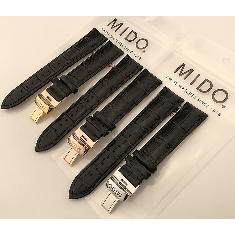สําหรับนาฬิกา Mido หนังแท้ Baroncelli M8600 M7600 ผู้ชายและผู้หญิง Rudder Commander 20 มม.