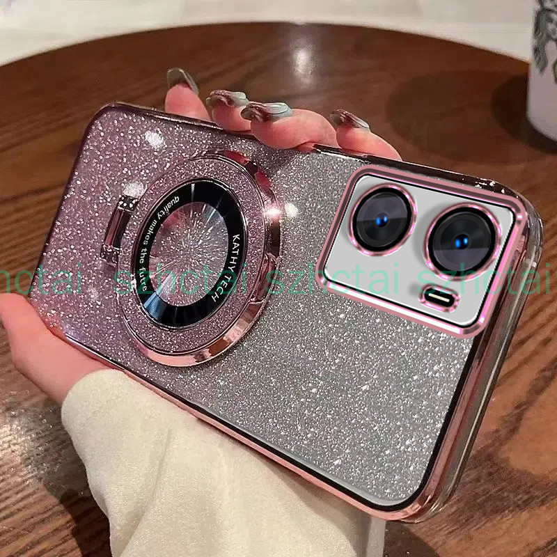 เคสโทรศัพท์ OPPO A57 4G 2022 A57 2022 5G A77 A77S A57E หรูหรา ชุบ แวววาว เคสโทรศัพท์โปร่งใสกันกระแทกพร้อมวงเล็บ เคส OPPO A57 4G 2022 A57 2022 5G A77 A77S A57E