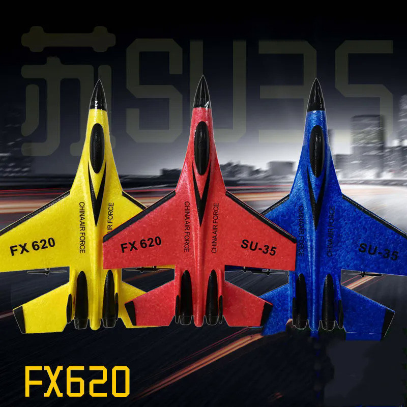 RC Foam Aircraft SU-35 SU-57 2.4G Aircraft With LED Wireless Electronic Control Glider Fixed Wing Ai