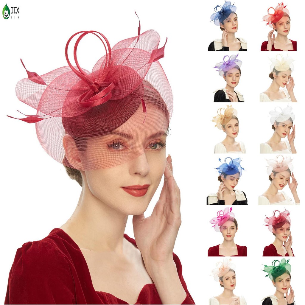 นุ่มและยืดหยุ่น Handmade Fascinators ได้อย่างง่ายดายสวมใส่แถบคาดศีรษะตาข่ายสไตล์ย้อนยุค