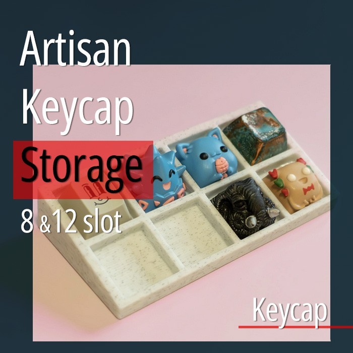 Artisan Keycap ที่เก็บคอนเทนเนอร์กล่องคีย์บอร์ดแบบกลไก Divider ถาด