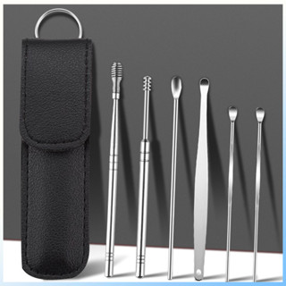 ชุดไม้แคะหู ชุดแคะหู 6pcs สะดวกในการพกพาสามารถใช้เป็นพวงกุญแ…