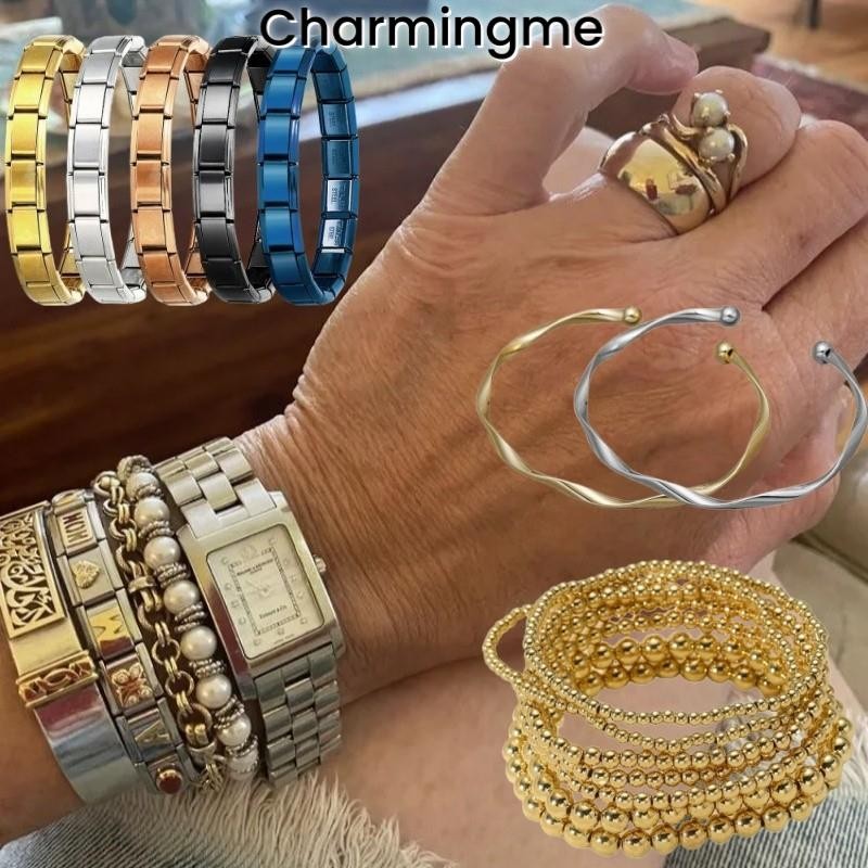 วินเทจสแตนเลสปรับสร้อยข้อมือส่วนบุคคลออกแบบที่เรียบง่ายสร้อยข้อมือและแหวนของขวัญเครื่องประดับหรูหราสําหรับผู้หญิงและผู้ชาย