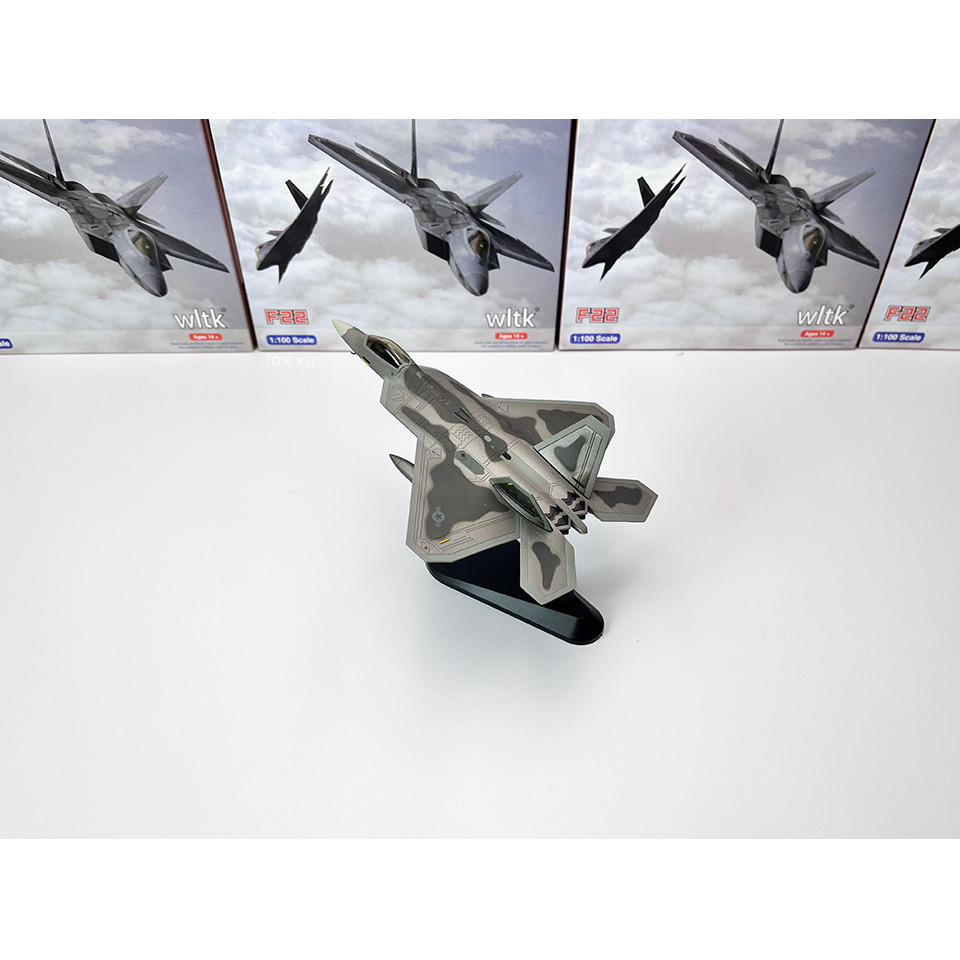 Vivi ของเล่น1/100 F-22 F22 Raptor Fighter เครื่องบินรุ่นทหารจำลองผลิตภัณฑ์สำเร็จรูปเครื่องประดับของเล่นโลหะ ojav