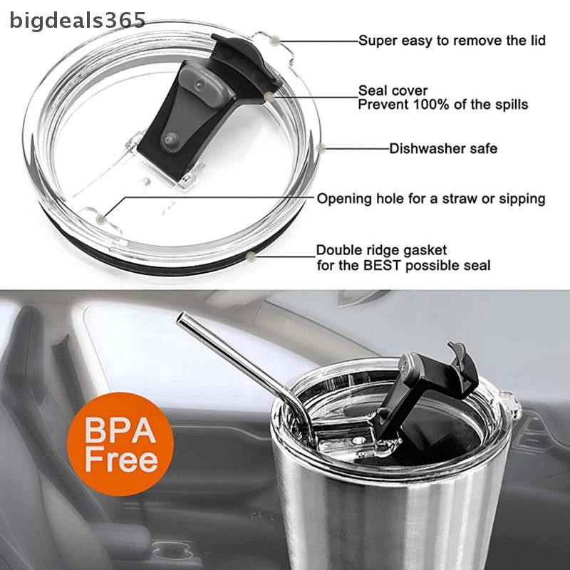 [bigdeals365] ฝาปิดทนหก 1 ชิ้นสําหรับฝาเยติ 20 และ 30 ออนซ์เหมาะกับแก้วน้ําและแก้วทดแทนเพิ่มเติมฝาปิดถ้วยป้องกันการรั่วหล่นช้อปปิ้งสต็อกใ