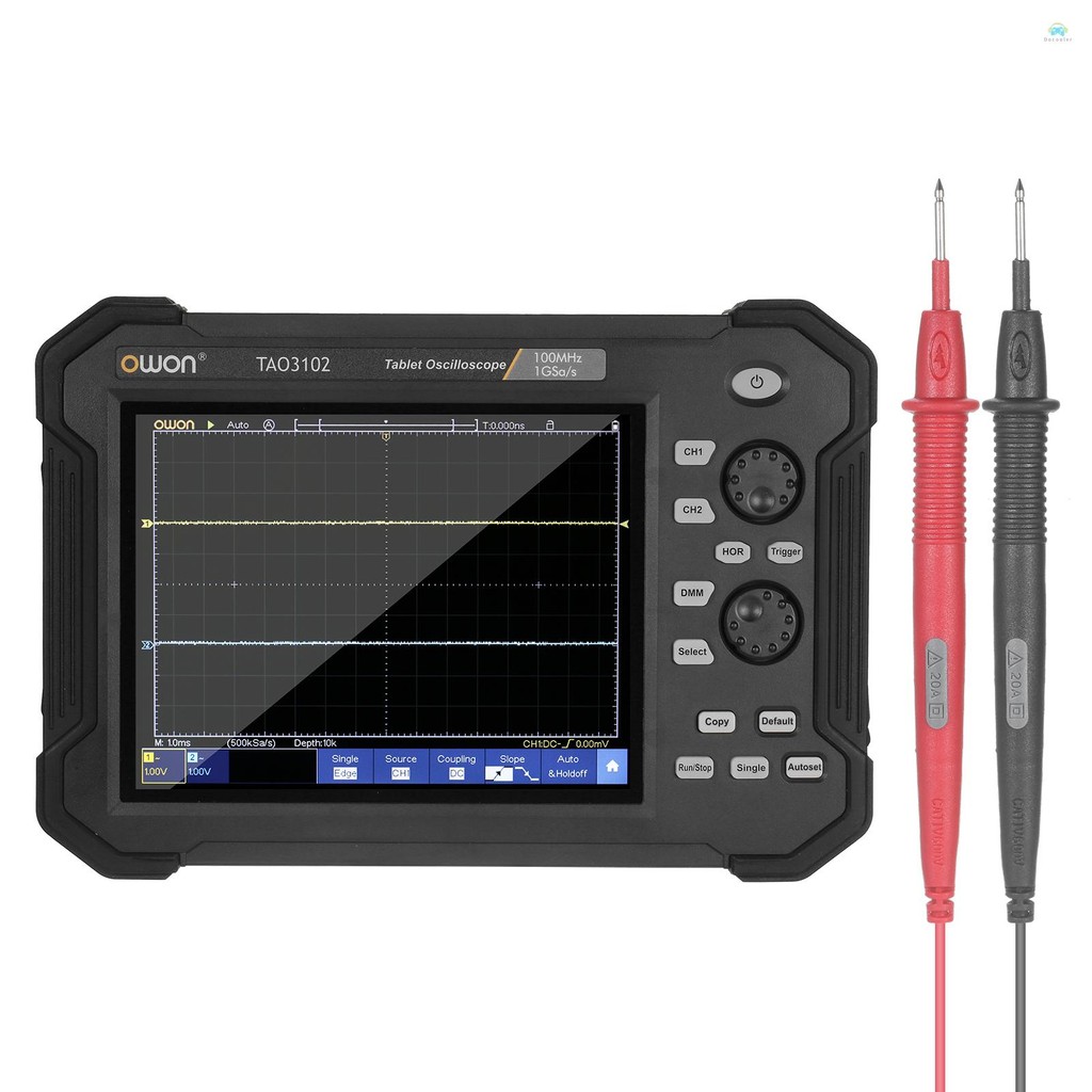 Yb1owon แท็บเล็ตแบบพกพา Digital Oscilloscope TAO3102 8 นิ้วหน้าจอสัมผัส LCD USB Storage Oscilloscope