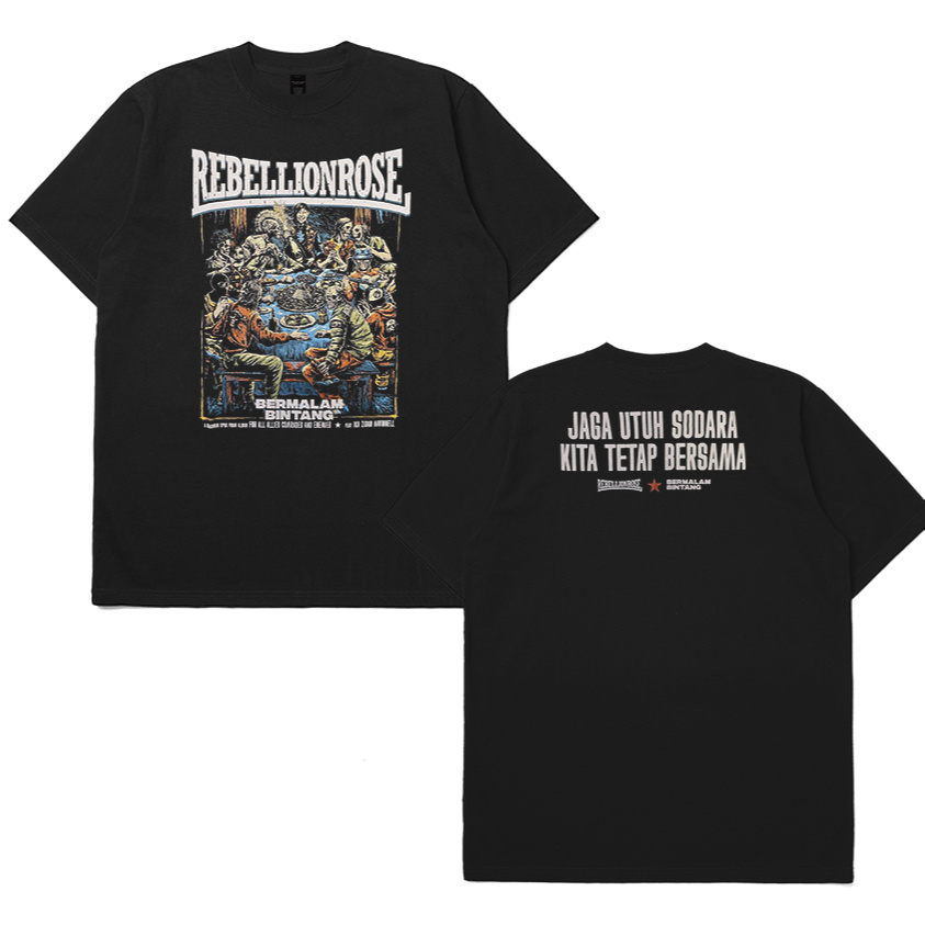 เสื้อยืด Rebellion Rose Night Star Band
