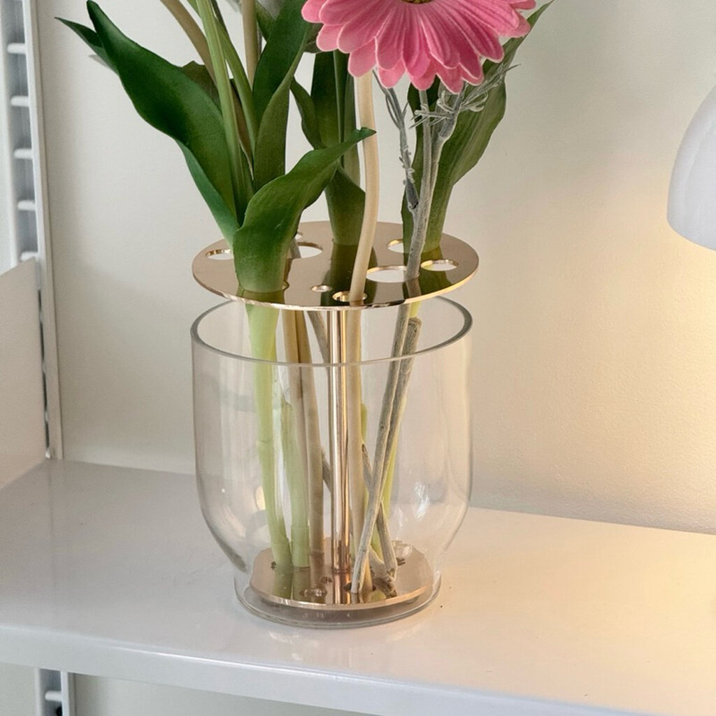 [พร้อมส่ง] Jnihouse : Brass glass vase