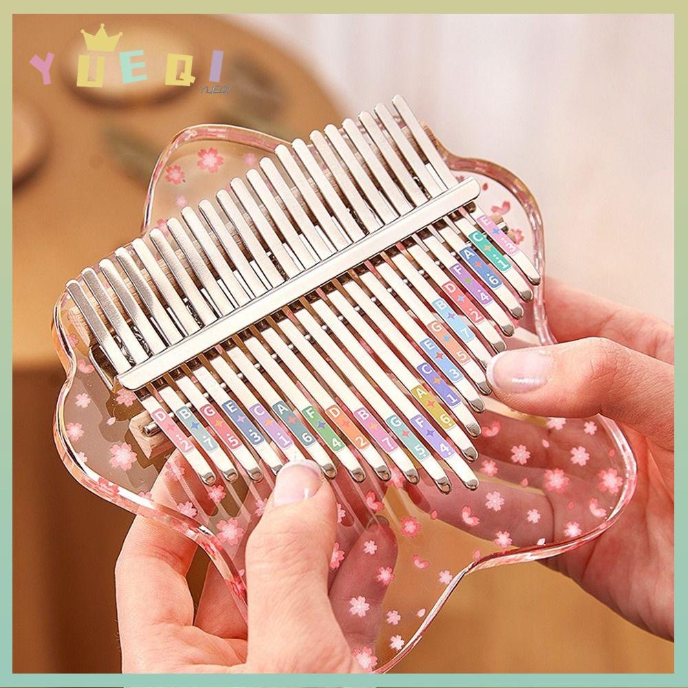 Yueqi เปียโนนิ้วหัวแม่มือขนาดเล็ก, ประณีต 17 คีย์เปียโนนิ้วหัวแม่มือนิ้ว, เครื่องดนตรีสนุกของเล่นของขวัญ Marimba ดนตรี Kalimba
