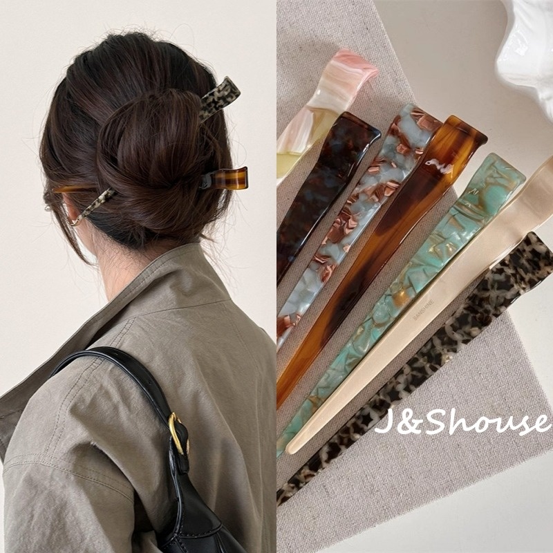 Kf881 แฟชั่นเกาหลี ใหม่ เรียบง่าย "I" รูปร่าง acetate hairpin ผู้หญิงอุปกรณ์เสริม