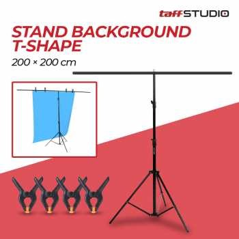 TaffiSTUDIO ฉากหลังพื้นหลังขาตั้ง T-Shape 4 Clamp 200x200cm - M139